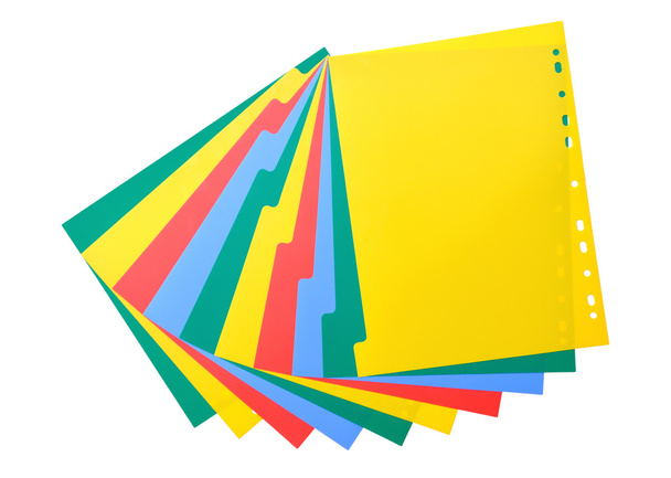 Kleurrijke kunststof indexvel - Foto, afbeelding