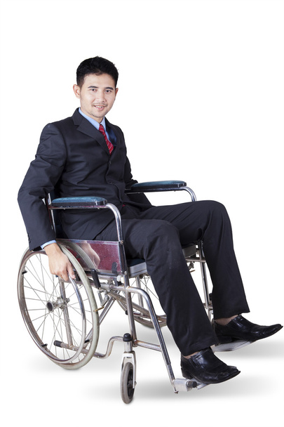 Disabled young entrepreneur in wheelchair - Φωτογραφία, εικόνα