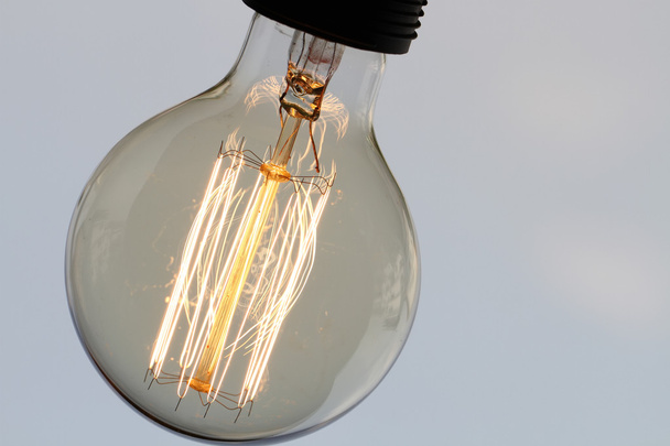 vintage light bulb with copy space as creative concept - Φωτογραφία, εικόνα