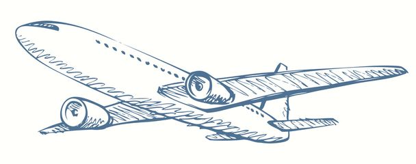 Avión. Dibujo vectorial
 - Vector, imagen