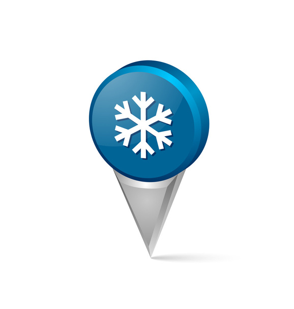 Winter snowflake pointer - Vector, imagen
