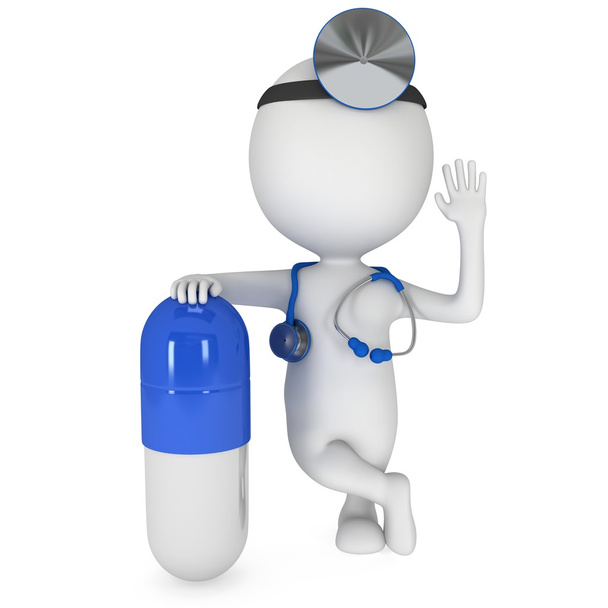 Doctor stand with pill - Photo, Image