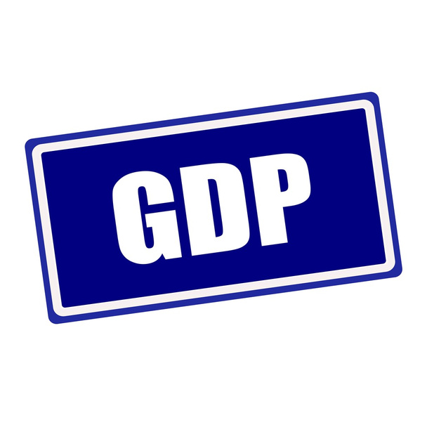 PIB branco carimbo texto no fundo azul
 - Foto, Imagem