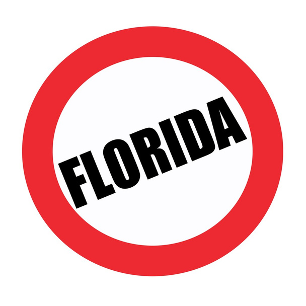 Florida fekete bélyegzőszöveg fehér - Fotó, kép