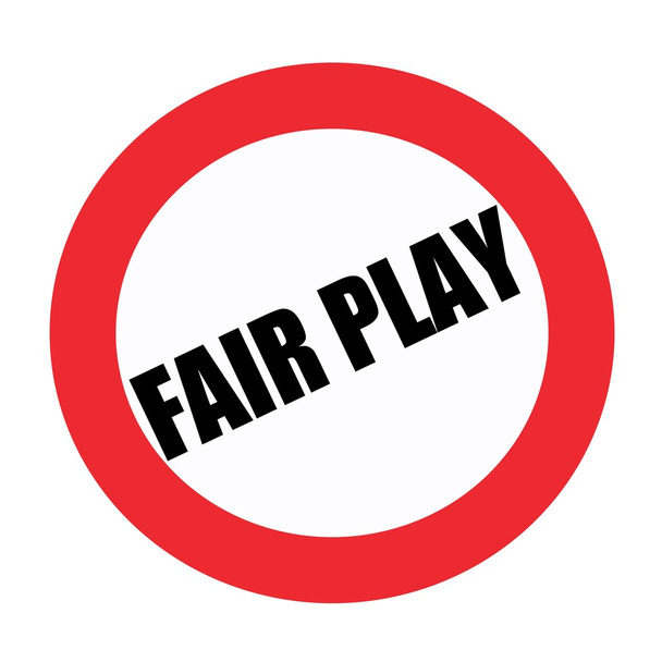 Fair play texto carimbo preto no branco
 - Foto, Imagem
