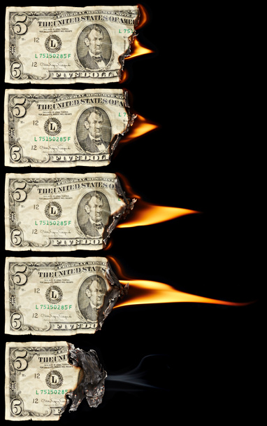 Brennende Dollars - Foto, Bild