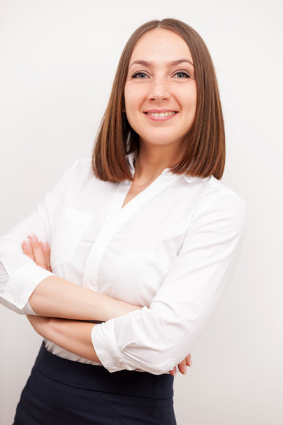 Portrait of successful brunette businesswoman - Fotó, kép