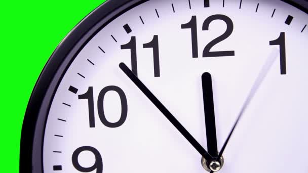Nástěnné hodiny na zelené 00:00 Timelapse - Záběry, video
