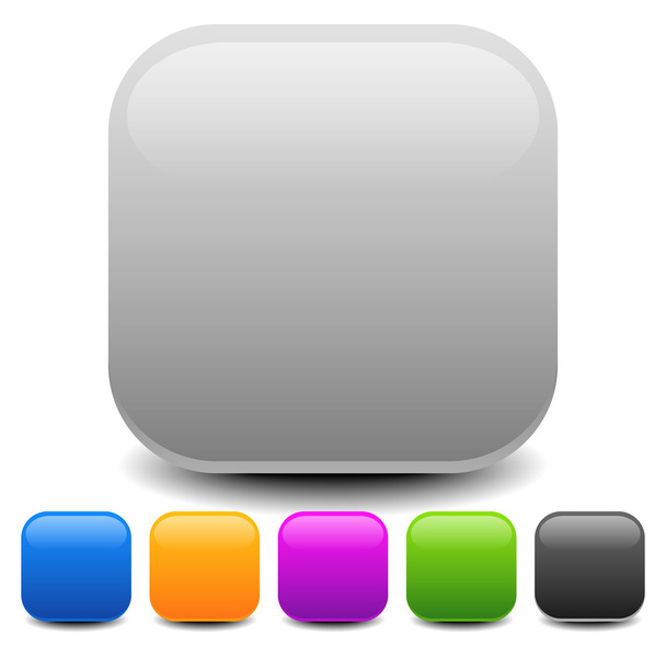 Empty square buttons - Vector, imagen