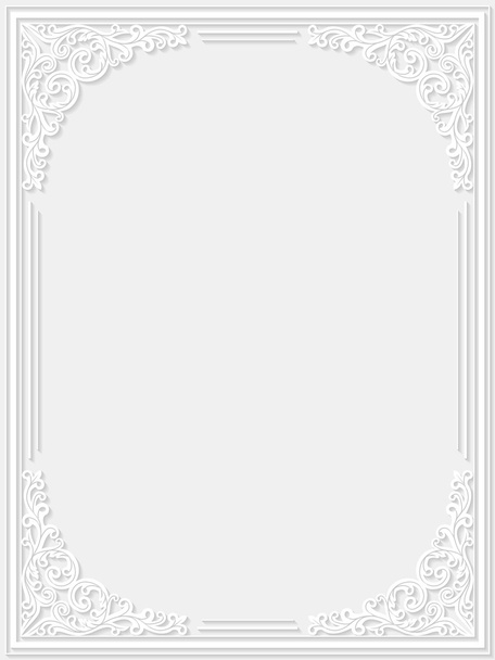 Decorative floral frame. Vector illustration. - Vector, Image