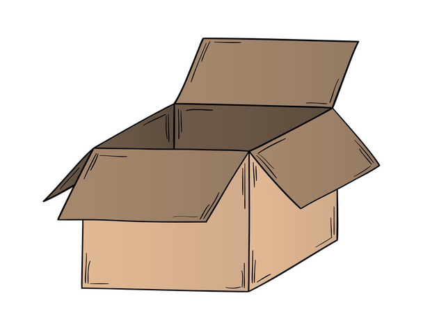 Boîte en papier ouverte
 - Vecteur, image