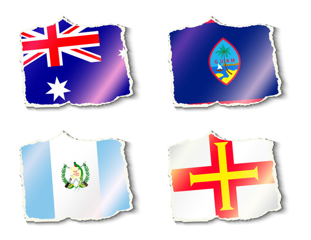 set of flags - Vector, Image