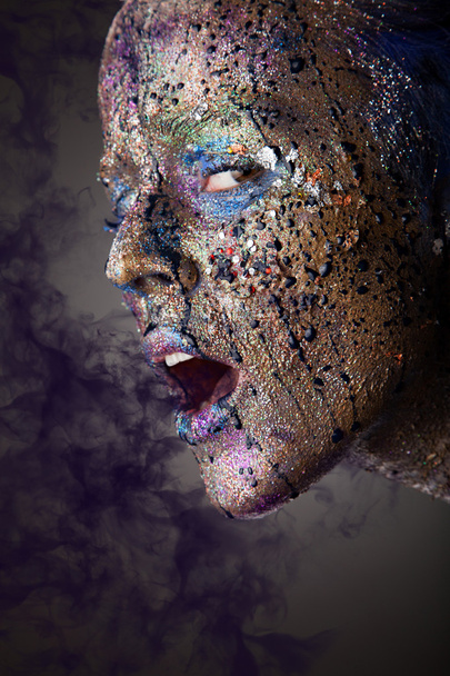 Mulher com pintura incomum make-up
 - Foto, Imagem