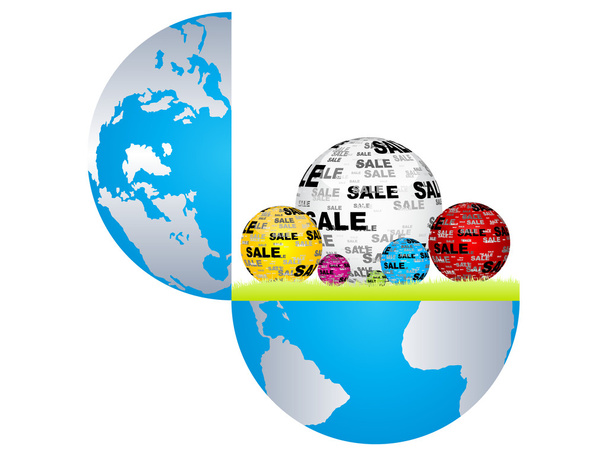 sale around the world - Vector, Image