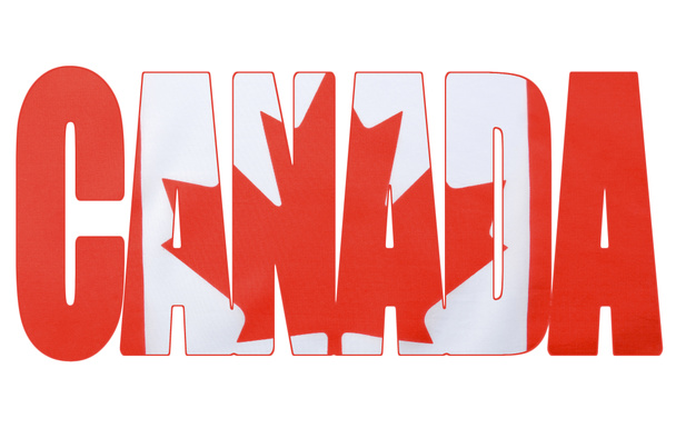 A vázlat szó, Kanada, kanadai zászló.  - Fotó, kép