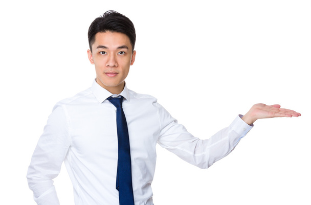 Asiático guapo hombre de negocios en blanco camisa
 - Foto, Imagen