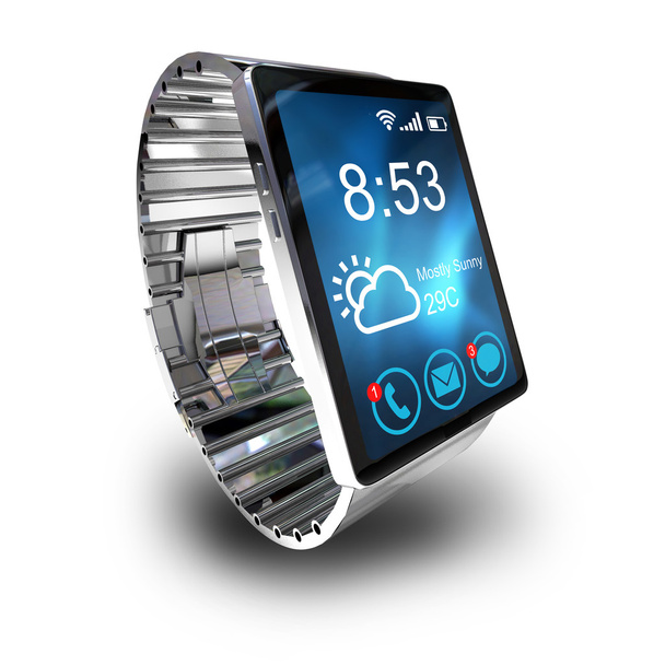 Smart Watch isolé sur fond blanc - Photo, image