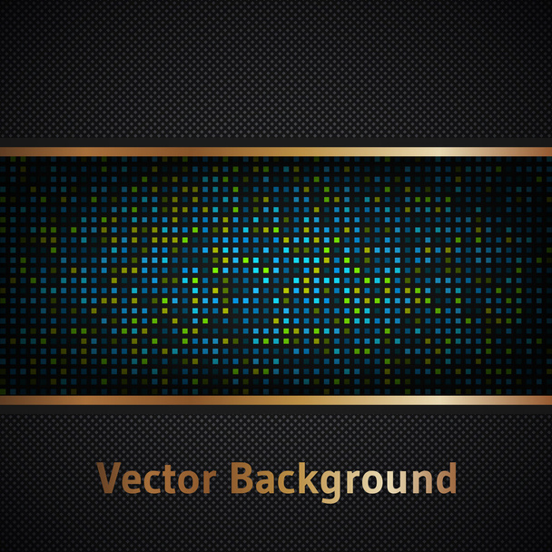 gold border on the dark background - Vector, Image