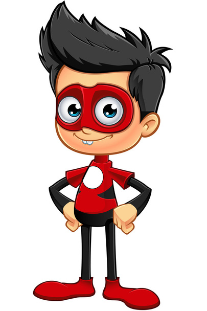 Super Boy In Red Character - Vector, Image