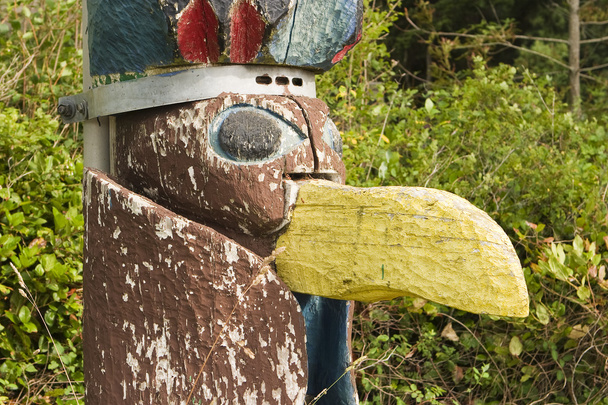 Bird Carving On Totem Pole - Photo, Image