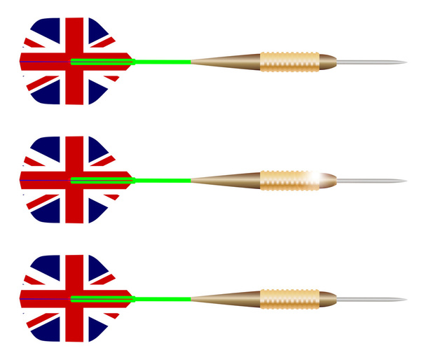 Egyesült Királyságban Darts - Vektor, kép
