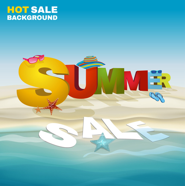summer sale poster - Vector, imagen