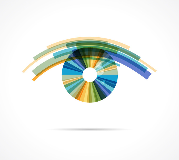 Набор красочных икон глаз
  - Вектор,изображение