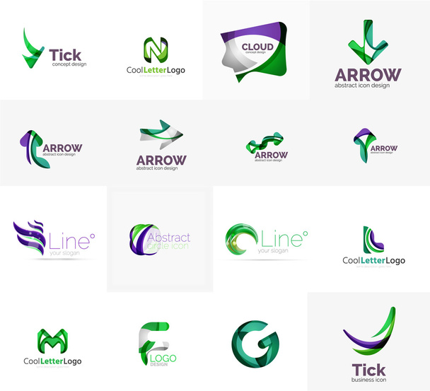 Conjunto de ideias de logotipo da empresa universal
, - Foto, Imagem