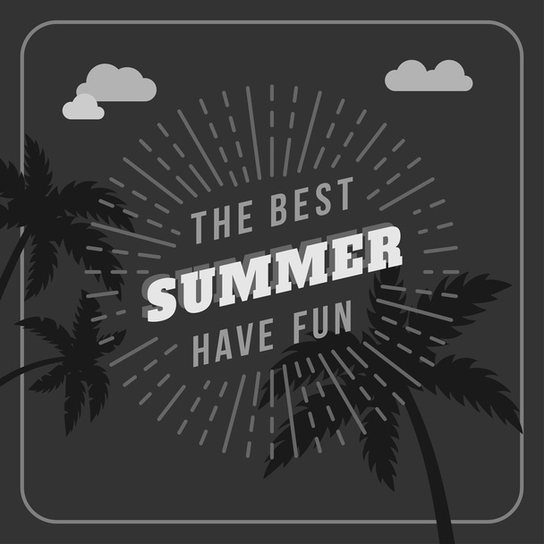 Retro Summer Holidays Vintage Label. Vector Design Elements - Vector, Image