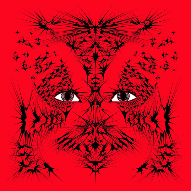 Imagen vectorial del estado de ánimo en estilo abstracto, hecha de una manera ligeramente psicodélica
 - Vector, imagen