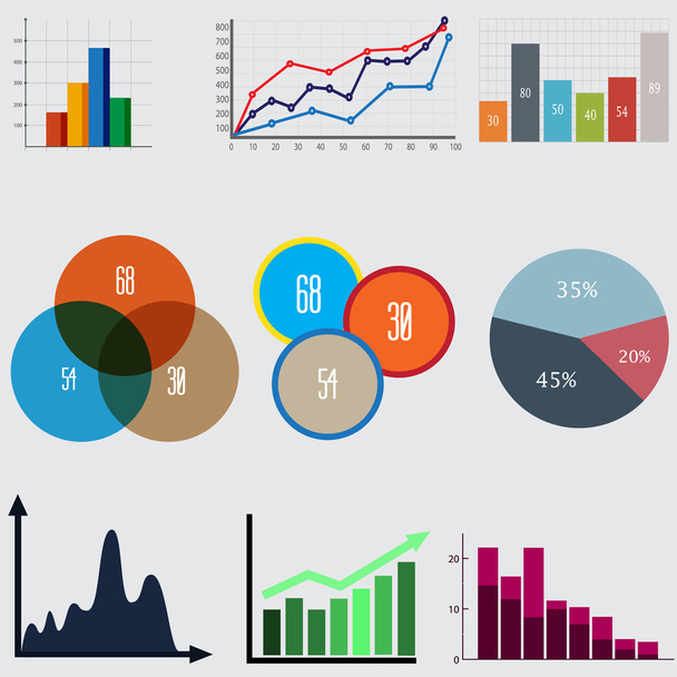Infographic Elements. business diagrams and graphics - Вектор,изображение