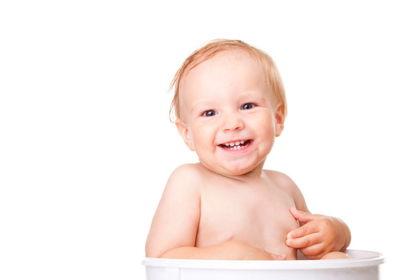 Happy small boy having bath - Foto, immagini
