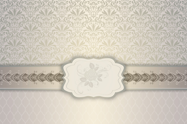 Decorative floral background with frame. - Foto, afbeelding