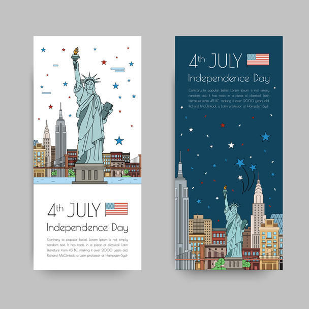 Independence Day banner - Vector, Imagen