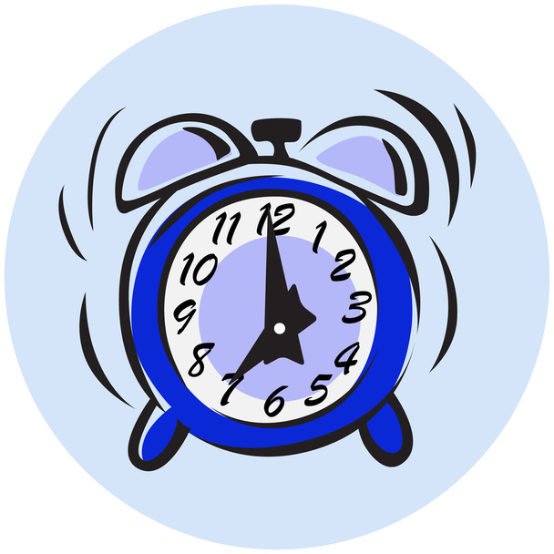 Alarm clock in the caricature style. - Vektori, kuva
