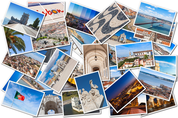 Imagen collage mosaico de la ciudad de Lisboa
 - Foto, imagen
