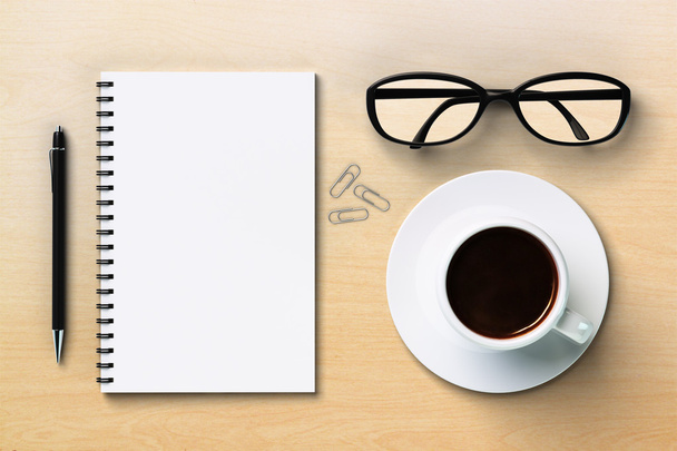 Blank diary and coffee cup - Photo, Image