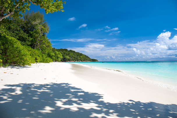 Hermoso mar cristalino y playa de arena blanca en la isla Tachai
 - Foto, Imagen