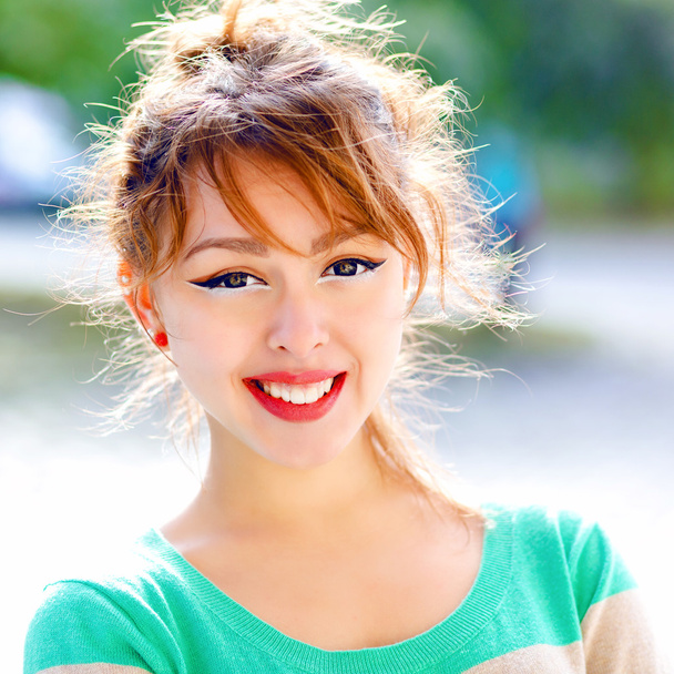 Close up portrait of teen asian girl - Photo, Image