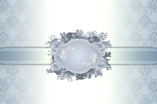 Decorative background with floral patterns and frame. - Valokuva, kuva