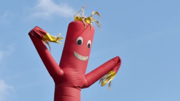 4K Red Wacky Waving Inflatable Arm Flailing Tube Man - 映像、動画