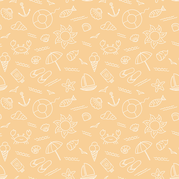 Vector beach pattern for summer. - Vector, Image