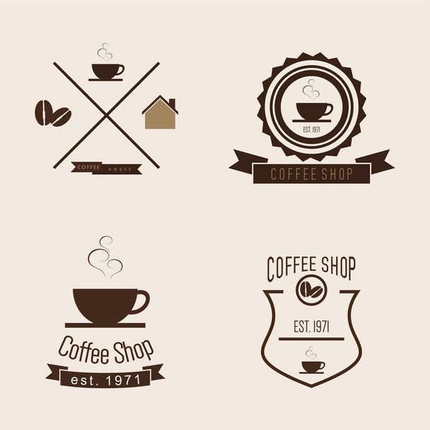 Набор кофейни
 - Вектор,изображение