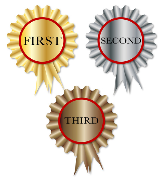 First Second Third Rosette - Vector, Image