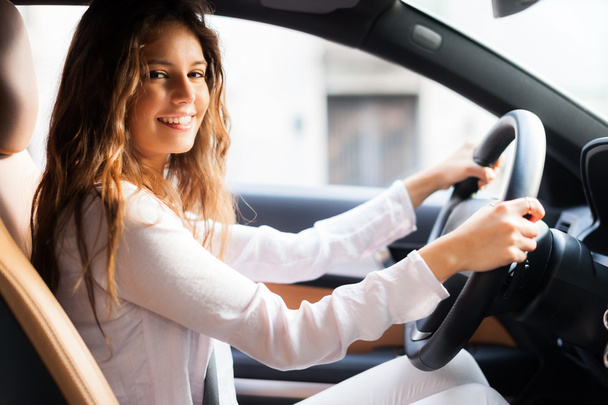 woman driving car - Fotó, kép