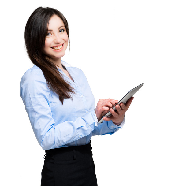 woman using a digital tablet - Фото, изображение