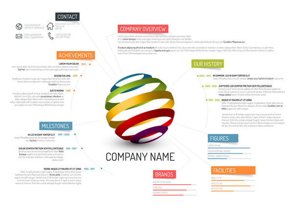 Company overview design template - Vector, Image