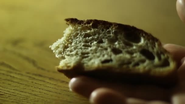 Ruka držící chléb - Záběry, video