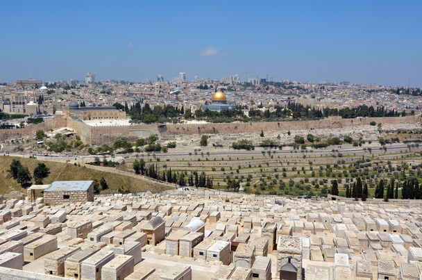 Kudüs - İsrail Yahudi mezarlığına zeytin Dağı - Fotoğraf, Görsel