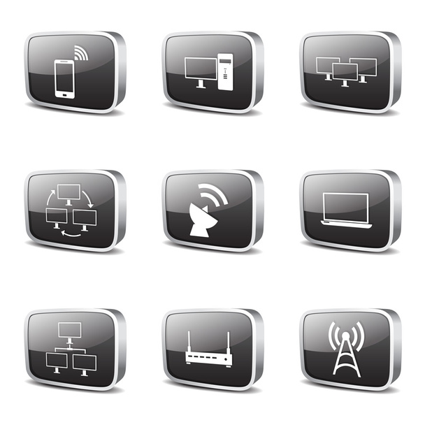 Telecom Communication Icon Set - Vecteur, image